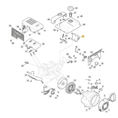 Soporte del depósito STIGA motor AS 56 P - LC 170 FS - SM65 118551316/0