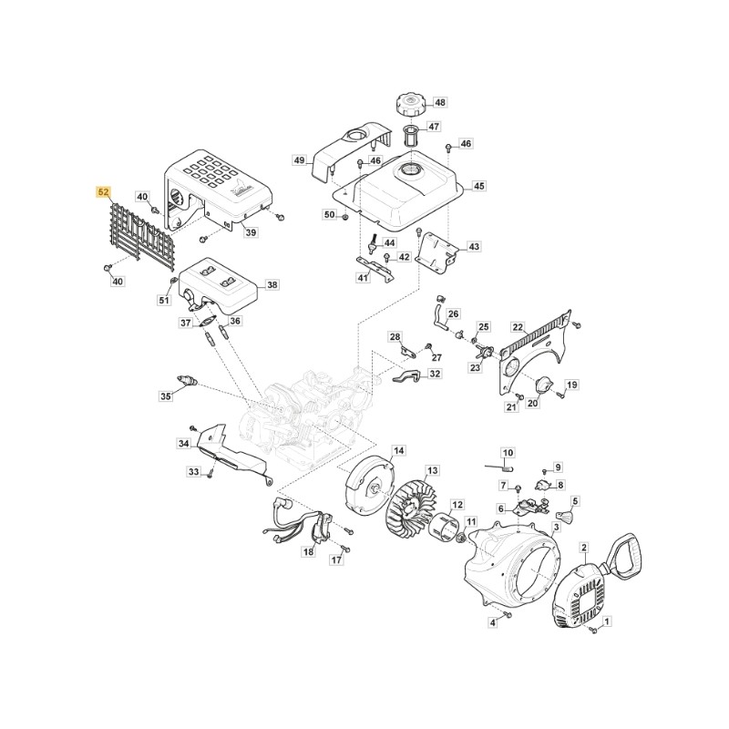 Silencer protection grid ORIGINAL STIGA engine AS 56 P 118551530/0