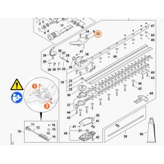 Palanca de ajuste cortasetos modelos HLA135 ORIGINAL STIHL 42437002901 | Newgardenstore.eu