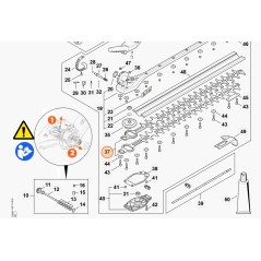 Cuchilla 500 mm 20 pulgadas cortasetos modelos HLA135 ORIGINAL STIHL HA047106050