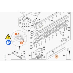 Cover plate set hedge trimmer models HLA135 ORIGINAL STIHL 42430071003