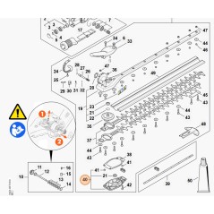 Tapa de la caja de cambios del cortasetos HLA135 ORIGINAL STIHL 42436405800