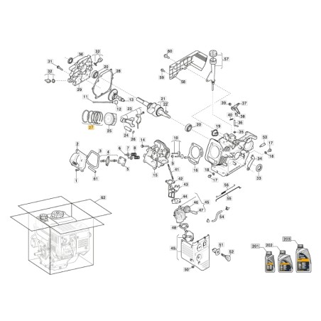 Bandas elásticas segmentos STIGA motor AS 56 P - SM 70 118551527/0 | Newgardenstore.eu