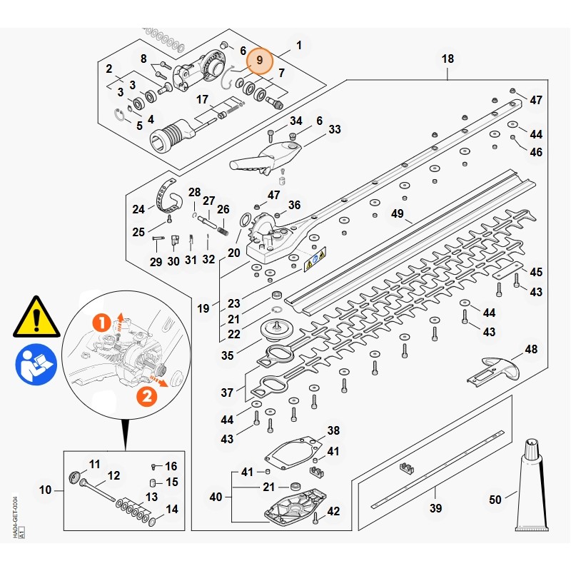 Heckenscherenring Modelle HLA135 ORIGINAL STIHL 42436428201