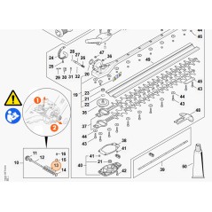 Molla a tazza 15x8,2x0,8 tagliasiepi modelli HLA135 ORIGINALE STIHL 94866481012