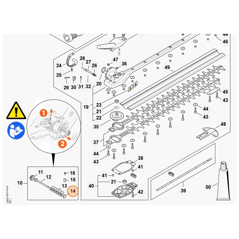 Disco tagliasiepi modelli HLA135 ORIGINALE STIHL 42436427801