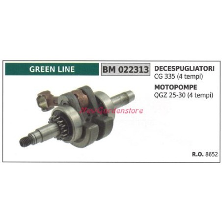 Vilebrequin moteur de débroussailleuse GREEN LINE CG 335 022313 | Newgardenstore.eu