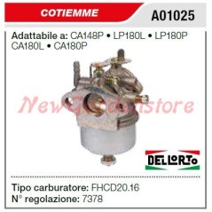 Carburador COTIEMME motor cultivador CA148P LP180L A01025 | Newgardenstore.eu