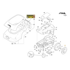 Copriruota ORIGINALE STIGA per robot tagliaerba Stig 600 - Stig 1200 322110855/0