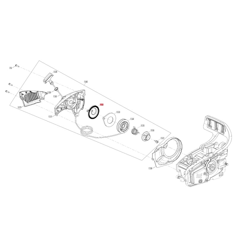 Molla avviamento ORIGINALE BLUEBIRD motosega CSP 280T - CSP 280 TC CSP410-83