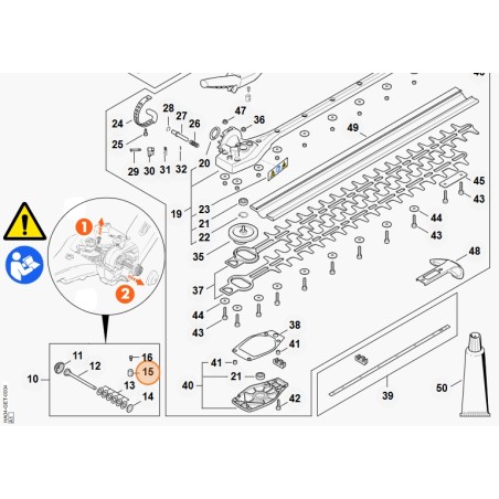 Gewindeschneidebüchsen Heckenschere Modelle HLA135 ORIGINAL STIHL 42436429002 | Newgardenstore.eu