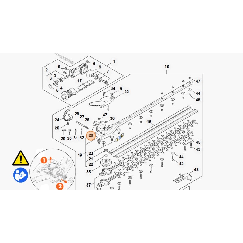 Disco tagliasiepi modelli HLA135 ORIGINALE STIHL 42436412602