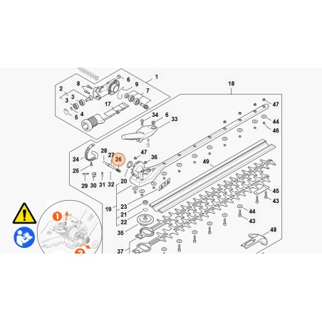 Heckenscheren-Druckfeder Modelle HLA135 ORIGINAL STIHL 00009972020 | Newgardenstore.eu