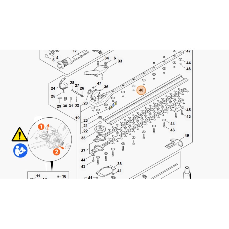 Protecteur de lame 500 mm 20 » taille-haie HLA135 ORIGINAL STIHL 00007909200