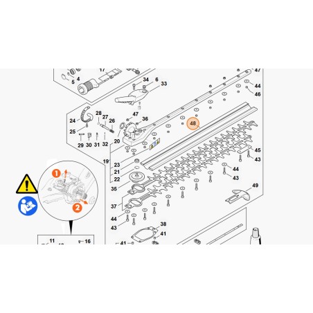 Blade guard500 mm / 20” hedge trimmer models HLA135 ORIGINAL STIHL 00007909200 | Newgardenstore.eu