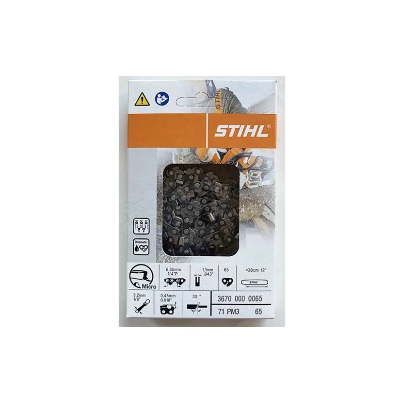 Chaîne de tronçonneuse Stihl 65 mesh 71 PM3 65 SMALL MICRO 36700000065