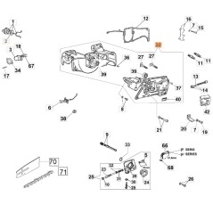 Basamento motosega modelli 956 ORIGINALE OLEOMAC 50010346C | Newgardenstore.eu