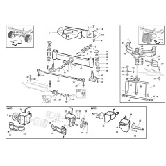 Welded axle support PG ORIGINAL GIANNI FERRARI lawn tractor BFB 95705130000