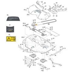 Getrieberiemenscheibe für Rasentraktor COMBI95Q ORIGINAL STIGA 1137-0011-01