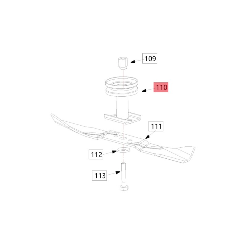 Cubo porta cuchillas para cortacésped TAURUSL51T ORIGINAL BLUEBIRD 1850027