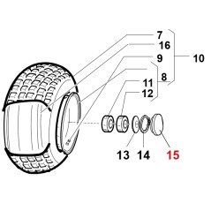 Bouchon rond de tracteur de pelouse GIANNI FERRARI ORIGINAL diam52mm 00111970214 | Newgardenstore.eu