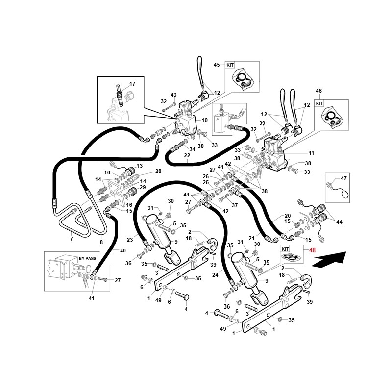 Kit guarnizioni cilindro trattorino ORIGINALE GIANNI FERRARI 95598960000