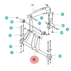 BASKET OPENING SHAFT 501066101 ORIGINAL HUSQVARNA | Newgardenstore.eu