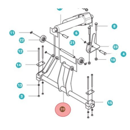 BASKET OPENING SHAFT 501066101 ORIGINAL HUSQVARNA