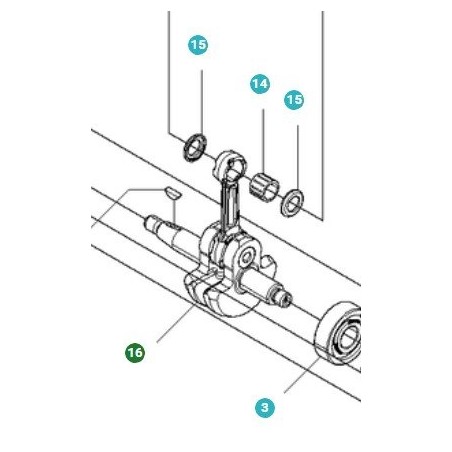 ALBERO MOTORE 504119301 ORIGINALE HUSQVARNA | Newgardenstore.eu