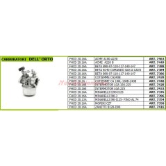 Carburateur FHCD 20.13A pour tracteur à pied MINARELLI I190 I125 7354