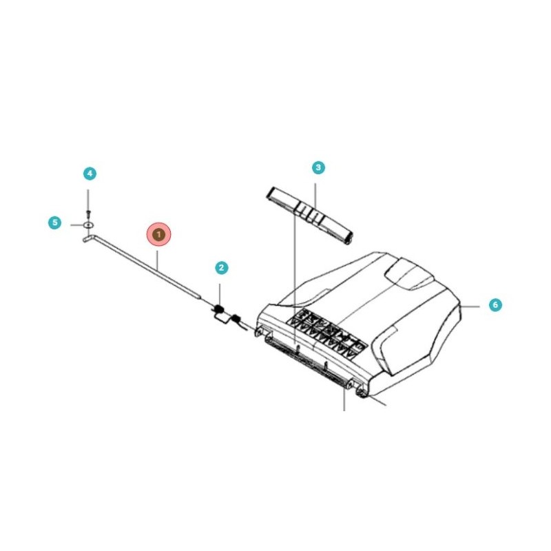 VARILLA DE PUERTA TRASERA 502245902 ORIGINAL HUSQVARNA