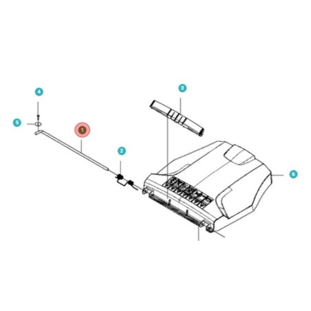 HINTERE TÜRSTANGE 502245902 ORIGINAL HUSQVARNA | Newgardenstore.eu