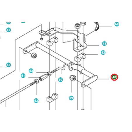 SUPPORT BAR 544220702 ORIGINAL HUSQVARNA