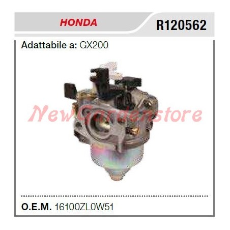 Carburateur HONDA pour tronçonneuse GX200 R120562 | Newgardenstore.eu