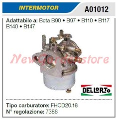 Carburatore INTERMOTOR motozappa Beta B90 B97 B110 B117 B140 B147 A01012 ACME A 220