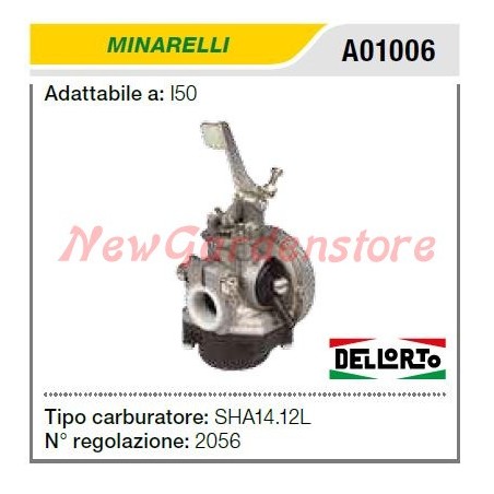 Carburador MINARELLI motoazada I50 A01006 | Newgardenstore.eu