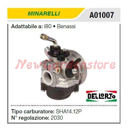 Carburador MINARELLI motoazada I80 - BENASSI A01007 | Newgardenstore.eu