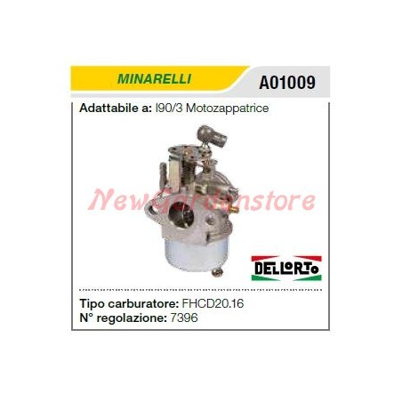 Carburador MINARELLI motoazada I90 / 3 A01009 FHCD20.16 | Newgardenstore.eu