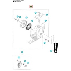 ANLASSERABDECKUNG KPL. 544128402 HUSQVARNA ORIGINAL | Newgardenstore.eu