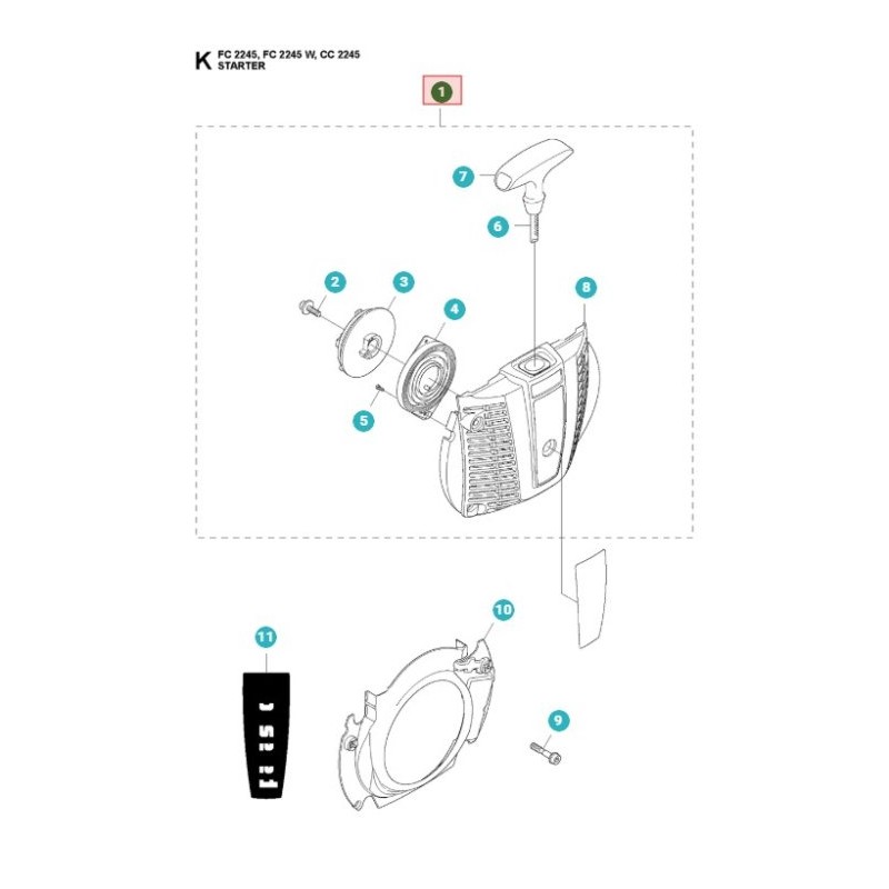 TAPA ARRANQUE KIT 573960901 ORIGINAL HUSQVARNA