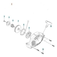 KOMPLETTES ANLASSERKURBELGEHÄUSE 579309801 HUSQVARNA ORIGINAL