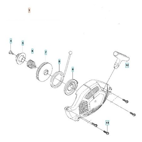 CARTER AVVIAMENTO KIT 579309801 ORIGINALE HUSQVARNA | Newgardenstore.eu