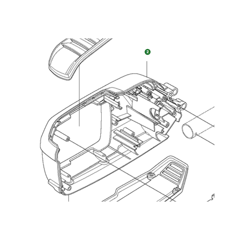 COUVERCLE DE BATTERIE GAUCHE 577007603 ORIGINAL HUSQVARNA