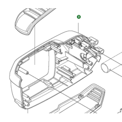 LEFT BATTERY COVER 577007603 ORIGINAL HUSQVARNA | Newgardenstore.eu