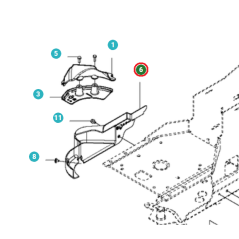 COUVERCLE DE COURROIE GAUCHE CARTER 510222304 ORIGINAL HUSQVARNA