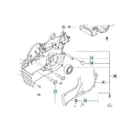 CARTER MOTORE 597960803 ORIGINALE HUSQVARNA | Newgardenstore.eu