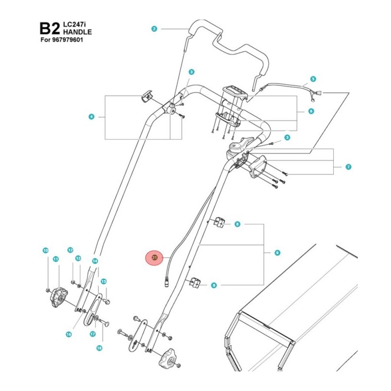 KABEL 597688701 ORIGINAL HUSQVARNA