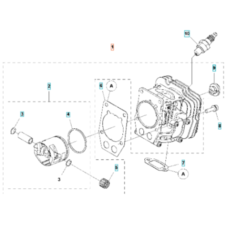 COMPLETE CYLINDER 586341502 HUSQVARNA ORIGINAL | Newgardenstore.eu