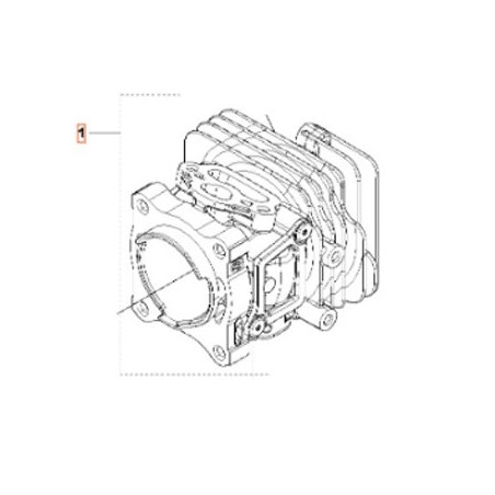COMPLETE CYLINDER 501015801 HUSQVARNA ORIGINAL