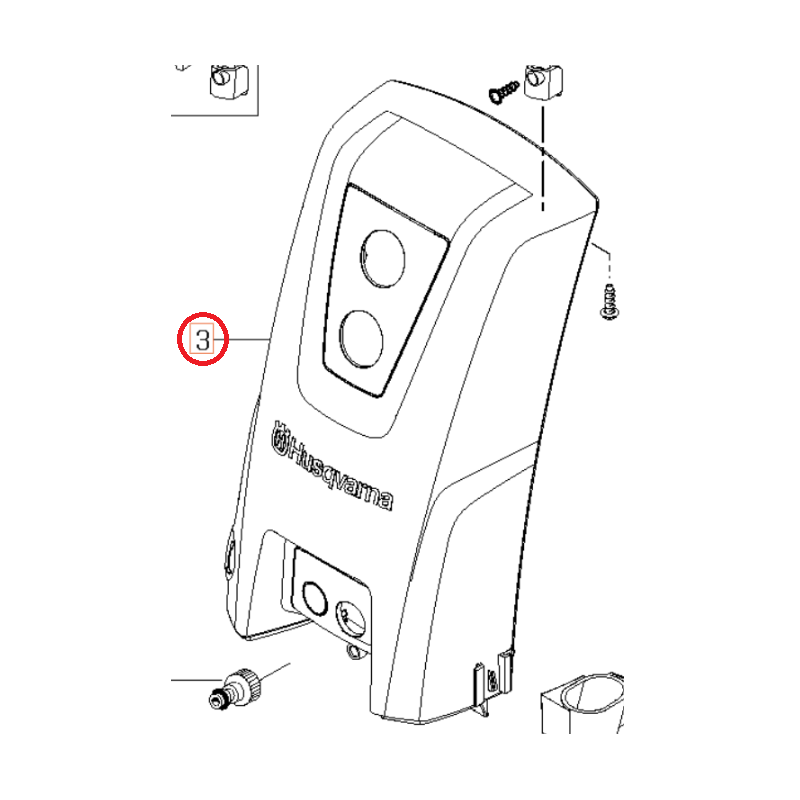 TAPA FRONTAL 593660801 ORIGINAL HUSQVARNA